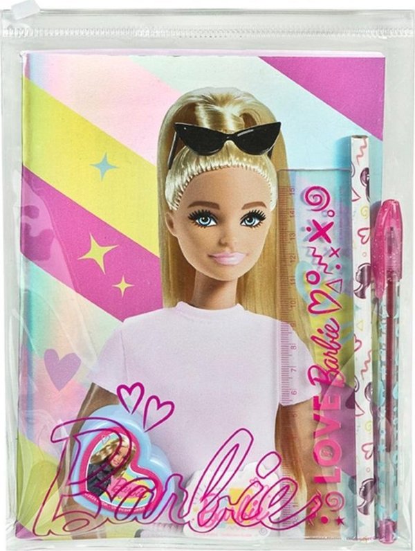 Σετ σχολικών εργαλείων σε θήκη Barbie 7 τεμ