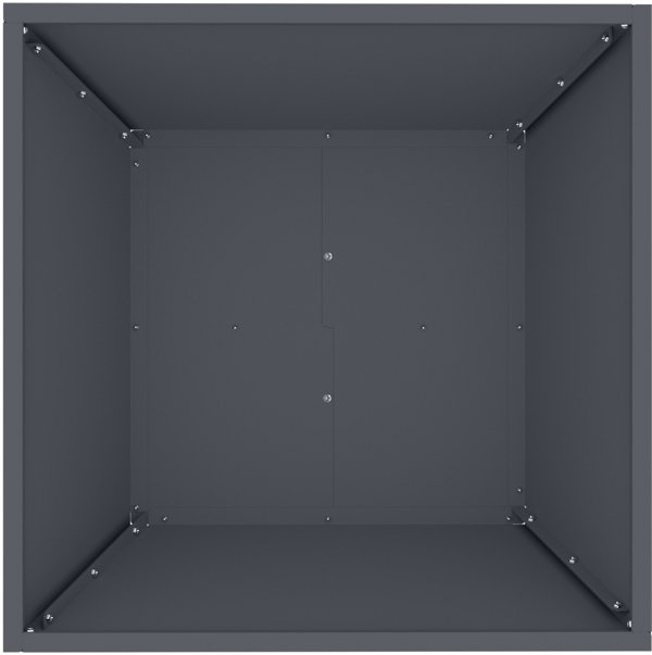 vidaXL Σετ Πλαστικές Γλάστρες, Ανθρακί Χρώμα, 50 x 50 x 15 εκ.