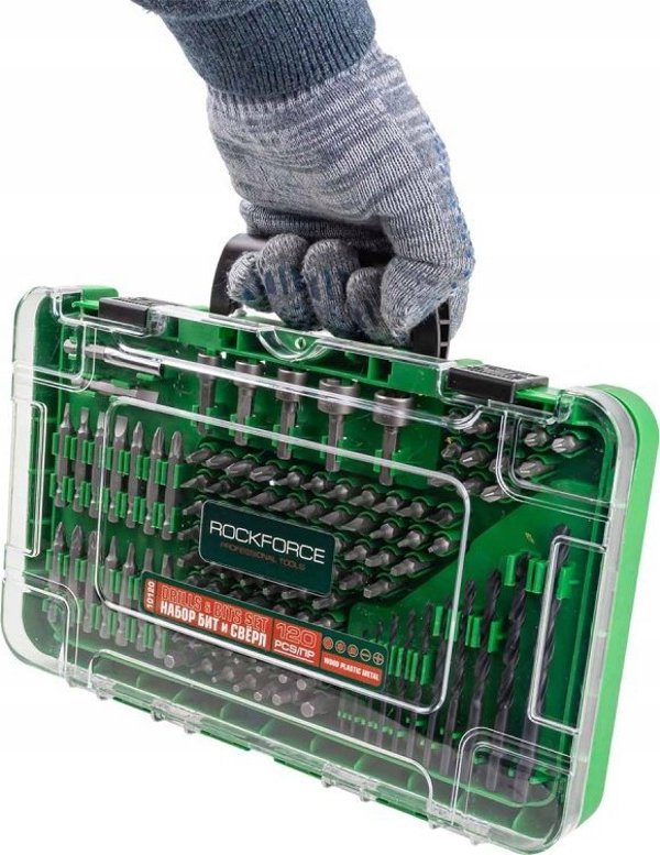 Σετ Εργαλείων Rockforce WIERTLA + BITY Κοπ. 120τμχ