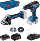 Bosch Σετ Ηλεκτρικών Εργαλείων 18V GWS180-LI & GSR18V-50 με 2 Μπαταρίες 2.0Ah/5.0Ah, Φορτιστή & Βαλιτσάκι XL-BOXX