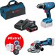 Bosch Σετ Ηλεκτρικών Εργαλείων 18V GWS180-LI & GSR18V-50 με 2 Μπαταρίες 2.0Ah/5.0Ah, Φορτιστή & Βαλιτσάκι XL-BOXX