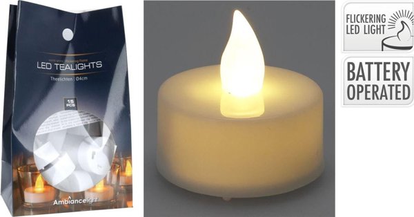 ΣΕΤ 15 ΚΕΡΙΑ TEA LIGHT LED