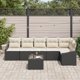 Set Kanapes Ogrodowy vidaXL 7 Temachion Mavro Rattan PE