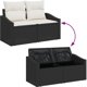 Set Kanapes Ogrodowy vidaXL 7 Temachion Mavro Rattan PE