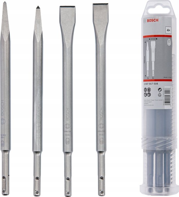 Bosch Σετ Καλεμιών SDS-plus, 4 Τεμάχια, Standard, 250mm