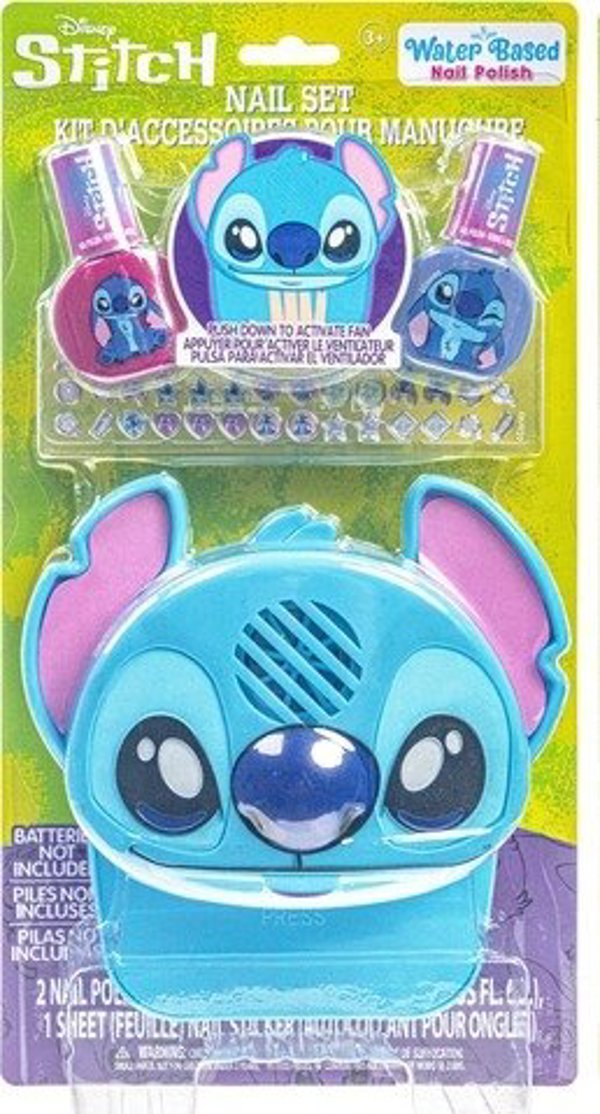Zestaw Suszarka Do Paznokci 2x Lakier 56x Naklejki Dla Dzieci Lilo I Stitch / Si0095gg