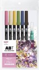 Zestaw Manga Flower 6 x ABT + wodny pedzel