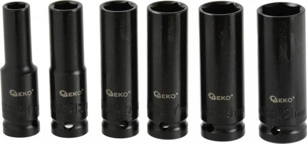 Geko Σετ Κρουστικών Καρυδιών Μακριά 1/2" 10-21mm, 6 Τεμάχια (G10500)