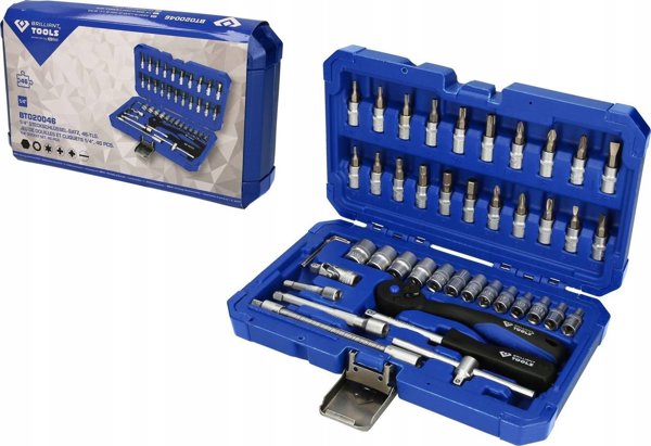 Σετ εργαλείων KS Tools Σετ καρυδάκια 1/4", 46 τεμ., Brilliant Tools