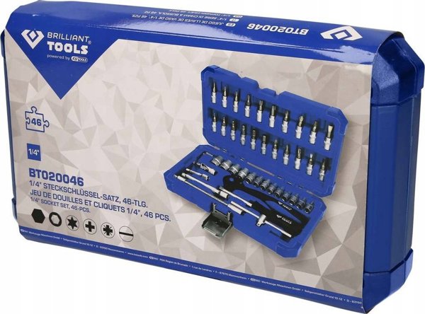 Σετ εργαλείων KS Tools Σετ καρυδάκια 1/4", 46 τεμ., Brilliant Tools