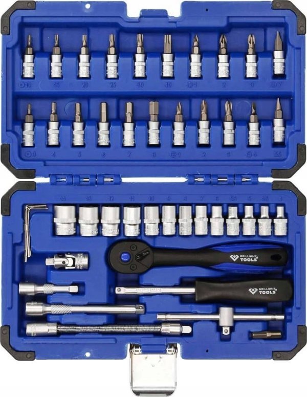 Σετ εργαλείων KS Tools Σετ καρυδάκια 1/4", 46 τεμ., Brilliant Tools