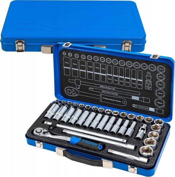 Σετ Εργαλείων Forsage 1/2" 36τμχ. (8-32mm) 6-γωνιακά Καρυδάκια και Καστάνια