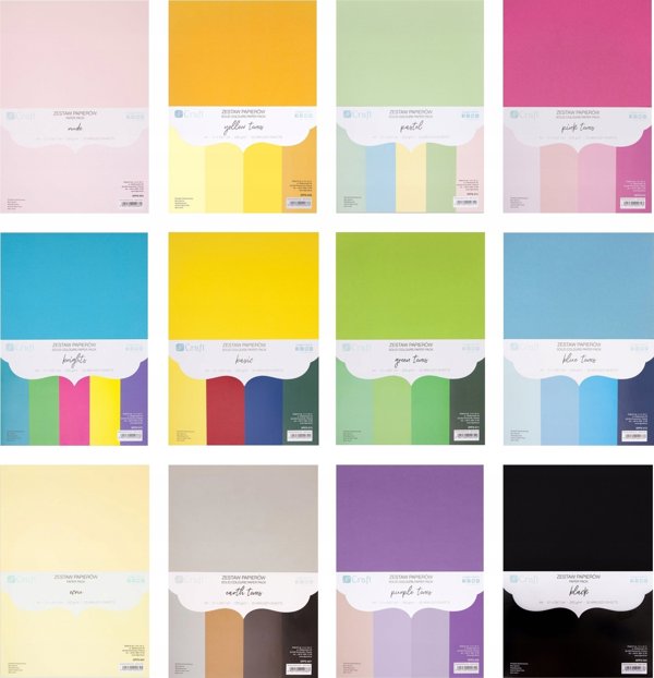 Zestaw papierow A4 20 arkuszy Pink tones 220g