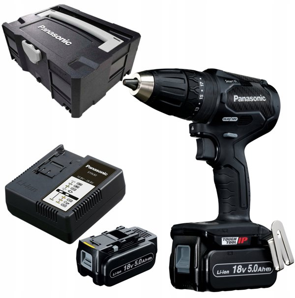 Σετ PANASONIC Δραπανοκατσάβιδο 2 x 18V/5,0Ah με φορτιστή και βαλίτσα