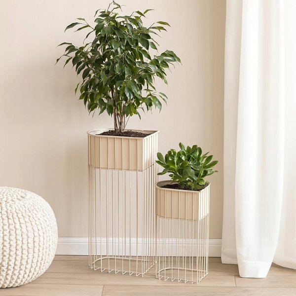 Σετ 2 μεταλλικά φυτοδοχεία εδάφους SOFT FORM