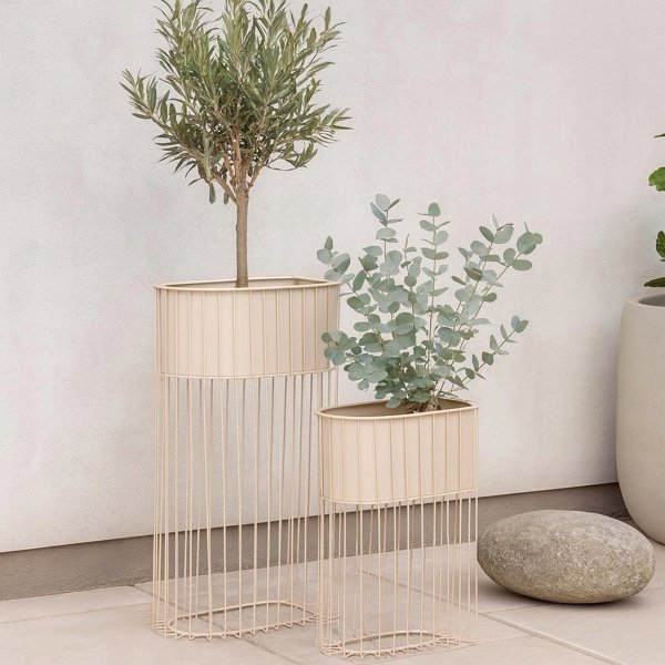 Σετ 2 μεταλλικά φυτοδοχεία εδάφους SOFT FORM