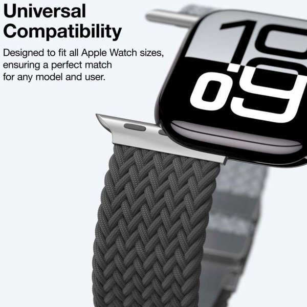 Σετ 2 λουριών Amazingthing Blend Band για Apple Watch 45/46/49 mm γκρι-μαύρο / γκρι