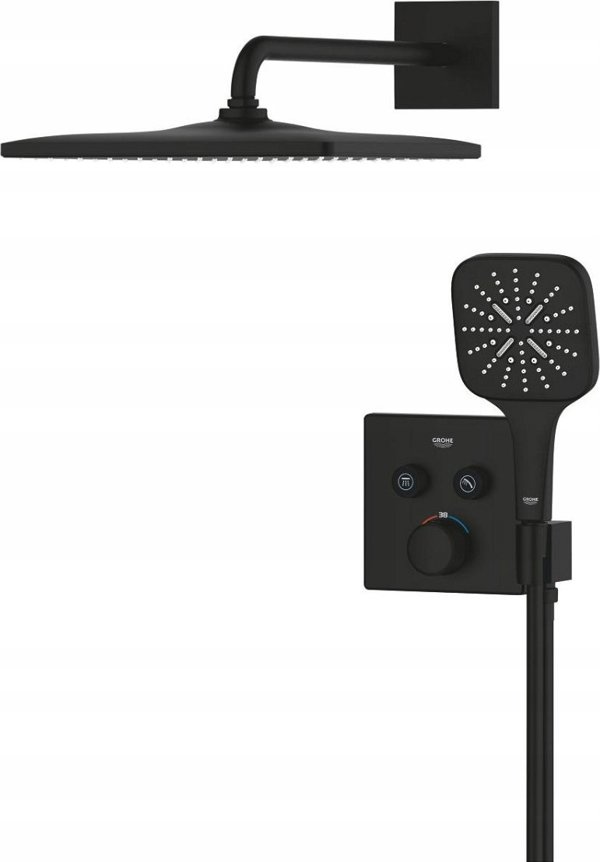 Σετ ντους Grohe Grohtherm SmartControl εντοιχισμένο με ντους Rainshower Mono 310 Cube