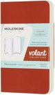 Zestaw 2 zeszytow MOLESKINE Volant XS 6,5x10,5cm gladki 56 stron coral orange aquamarine