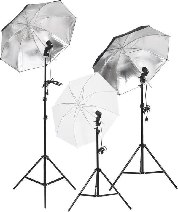 vidaXL Zestaw studyjny fotograficzny z lampami i tlami