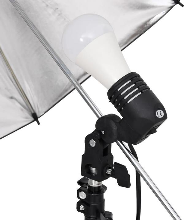 vidaXL Zestaw studyjny fotograficzny z lampami i tlami