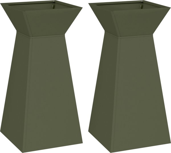 Σετ βάσεων για φυτά ελιά μέταλλο 35 x 35 x 73 cm