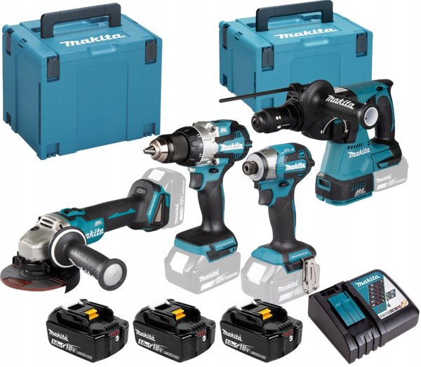 Makita Σετ Ηλεκτρικών Εργαλείων Combo 18V DLX4196JX1
