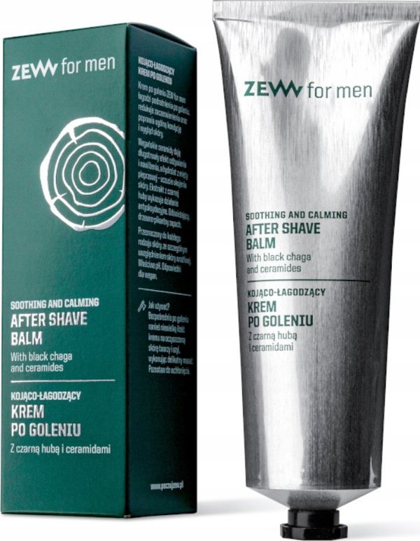 ZEW FOR MEN_Καταπραϋντική και καταπραϋντική κρέμα μετά το ξύρισμα με Μαύρο Χούμπα και Κεραμίδια 80ml