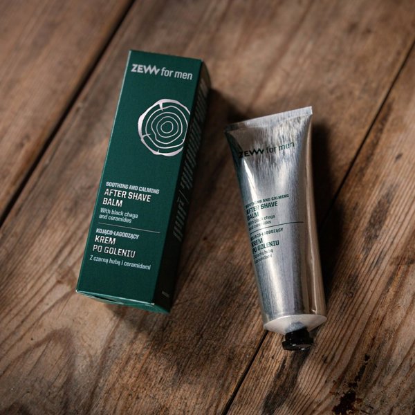 ZEW FOR MEN_Καταπραϋντική και καταπραϋντική κρέμα μετά το ξύρισμα με Μαύρο Χούμπα και Κεραμίδια 80ml