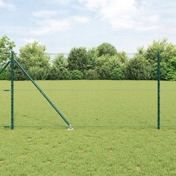 Zielone ogrodzenie vidaXL 1,2x10 m ze stali