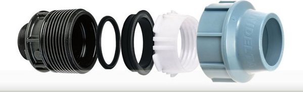 Σύνδεσμος Ευθείας Διέλευσης Unidelta PE 63x63mm, Εξάρτημα Ύδρευσης Υψηλής Αντοχής