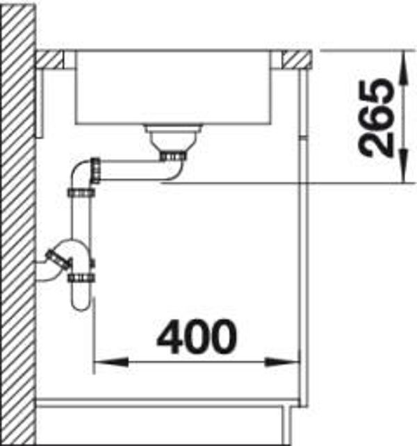 Blanco Lantos 45 S-IF Compact Νεροχύτης Κουζίνας 1-Κοίλου με Στραγγιστήρι, Ανοξείδωτος (519059)