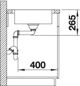 Blanco Lantos 45 S-IF Compact Νεροχύτης Κουζίνας 1-Κοίλου με Στραγγιστήρι, Ανοξείδωτος (519059)