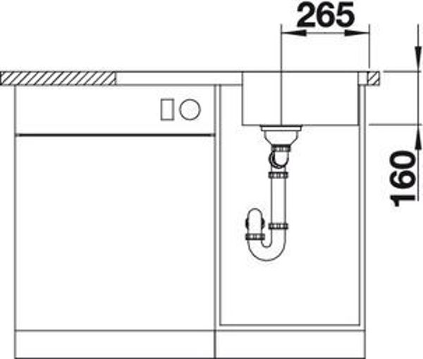 Blanco Lantos 45 S-IF Compact Νεροχύτης Κουζίνας 1-Κοίλου με Στραγγιστήρι, Ανοξείδωτος (519059)