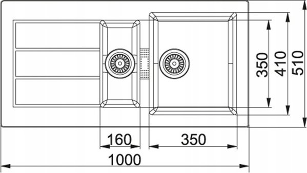 Νεροχύτης Franke S2D 651-100 Γρανίτης 143.0618.681 Πέτρινο Γκρι