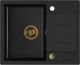 Νεροχύτης Quadron MORGAN 116 GraniteQ Μονοθάλαμος Γρανιτένιος Μαύρο Ματ & Χρυσό