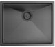 Zlewozmywak GraniteQ Quadron | ANTHONY 60 | stalowy zlewozmywak kuchenny GRAPHITE METAL PVD | wymiary: 54 x 44 x 19 cm | 1-komorowy podwieszany/wpuszczany | podbudowa szafki: od 60 cm [outlet]