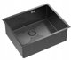 Zlewozmywak GraniteQ Quadron | ANTHONY 60 | stalowy zlewozmywak kuchenny GRAPHITE METAL PVD | wymiary: 54 x 44 x 19 cm | 1-komorowy podwieszany/wpuszczany | podbudowa szafki: od 60 cm [outlet]