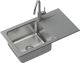Νεροχύτης Γρανιτένιος Steiner Edward 111 Fusion Γκρι 780x440mm με Μπαταρία και Σιφόνι