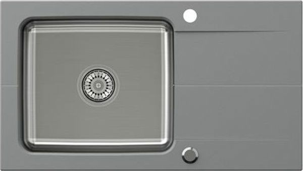 Νεροχύτης Γρανιτένιος Steiner Edward 111 Fusion Γκρι 780x440mm με Μπαταρία και Σιφόνι