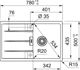 Franke Νεροχύτης Κουζίνας Γρανίτης CNG 611-78, Πέτρινο Γκρι, 78x50cm