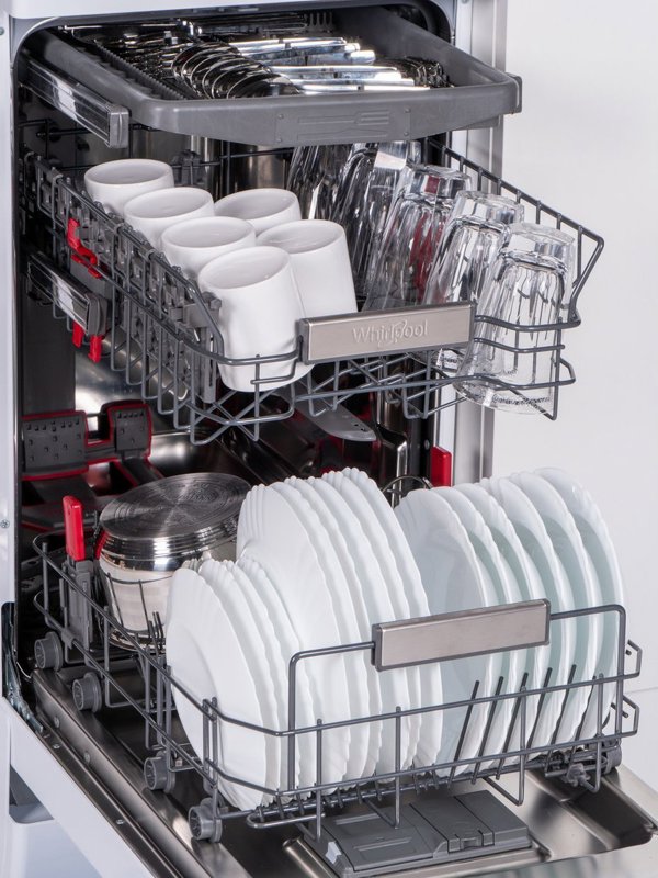 Whirlpool WSFO 3O34 PF Πλυντήριο Πιάτων 45cm 10 Σερβίτσια με Τεχνολογία 6th Sense Inox