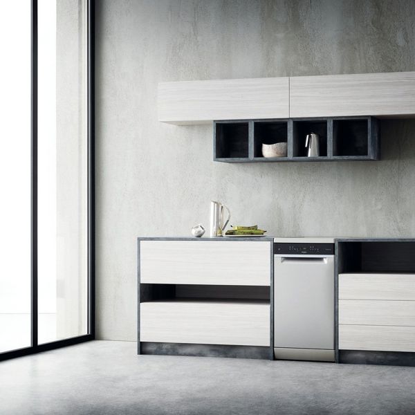 Πλυντήριο Πιάτων Whirlpool WSFO 3O23 PF X, 45cm, 10 Σετ, PowerClean Pro, Inox