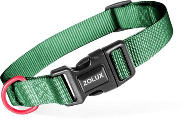 Zolux ZOLUX Obroża dla psa z nylonu klasycznego 21-36 cm/10 mm kol. zielony