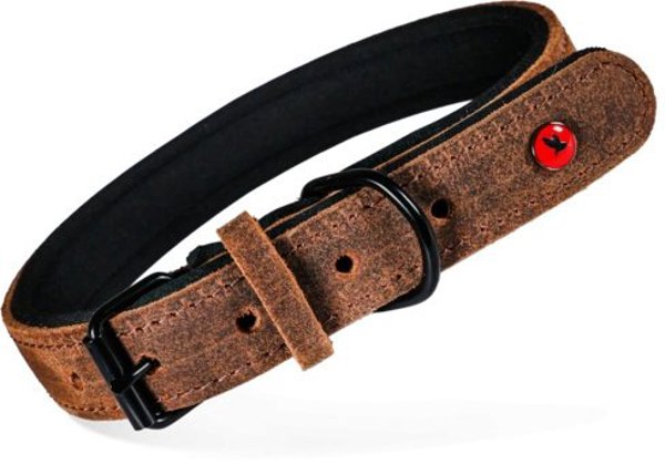 Zolux ZOLUX Obroża dla psa skórzana komfort 40 cm/16 mm kol. brązowy