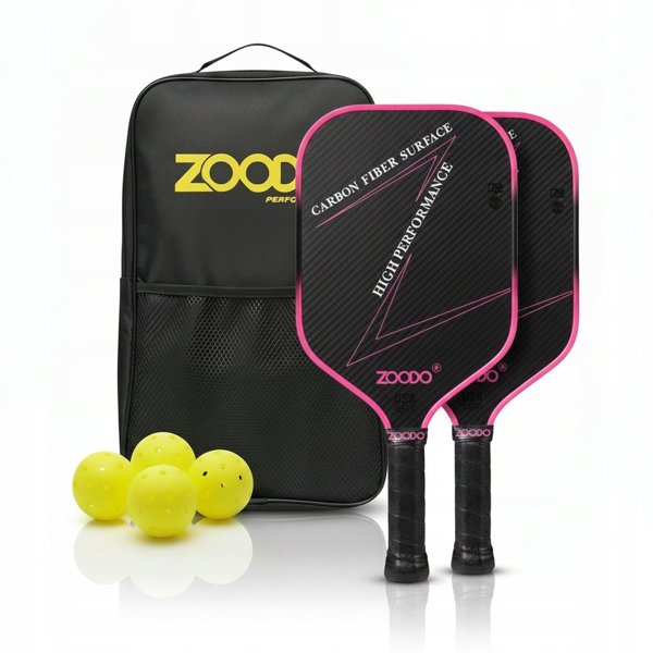 ZOODO Pickleball Set P4 Gradient Pink – Σετ Ρακέτες Pickleball με Μπάλα