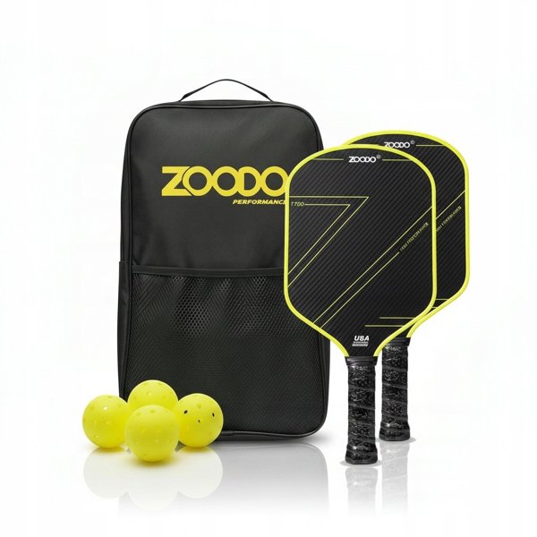 Zoodo Σετ Pickleball P5 Neon Green - Ρακέτες και Μπάλες για Pickleball