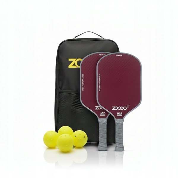 Zoodo Σετ Pickleball P7 από Kevlar, Κόκκινο