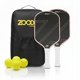 Zoodo Set Pickleball P2, Ρακέτες και Μπάλες Pickleball, Ροζ Χρώμα