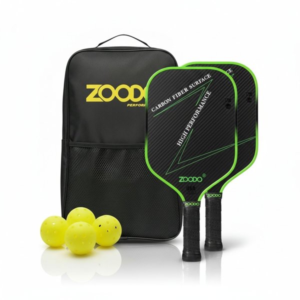 Zoodo Σετ Pickleball P4 Gradient Green, Ρακέτες και Μπάλες για Pickleball